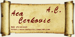 Aca Čerković vizit kartica